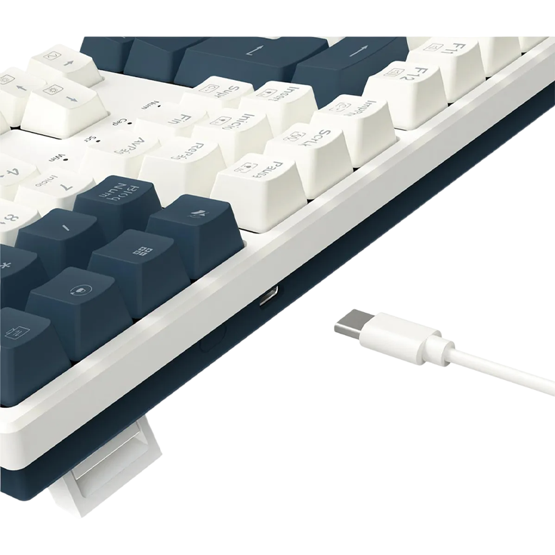 Teclado Mecánico 100% TRUNDLE Blanco/Gris