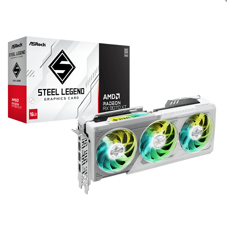 Tarjeta grafica AMD RADEON RX 9070XT STEEL LEGEND 16GB