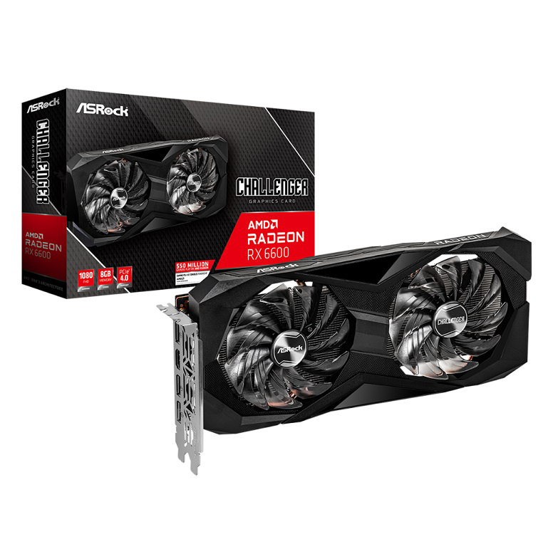 Tarjeta grafica AMD Radeon RX 6600 Challenger de 8GB