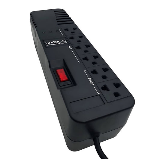 REGULADOR DE VOLTAJE UNITEC 6 TOMAS 990VA