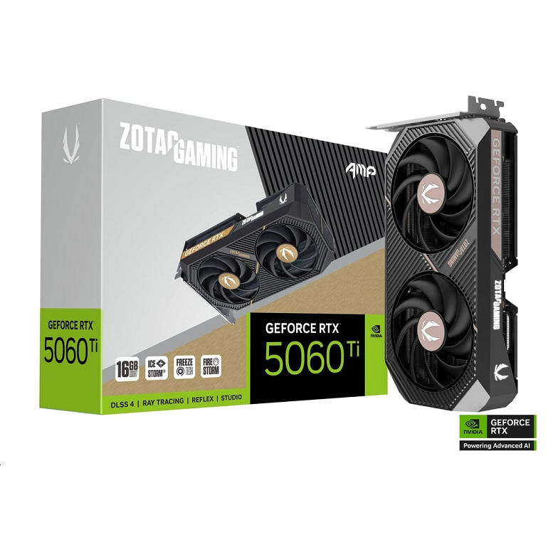 Tarjeta grafica ZOTAC GAMING GeForce RTX 5060 Ti 16GB AMP