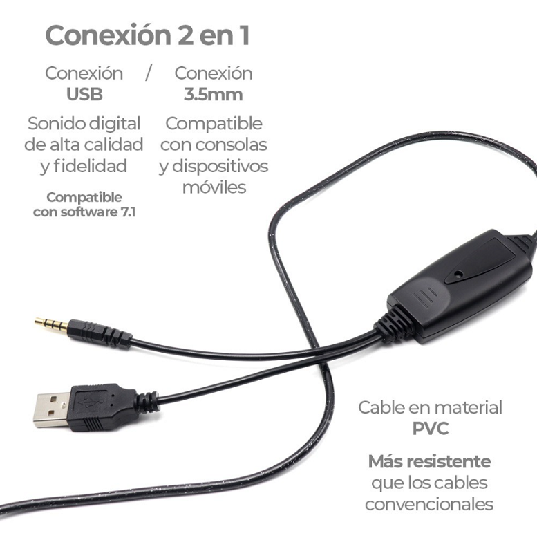 Diadema Gamer JyR 073-MV Orión 7.1