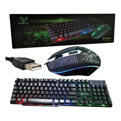 Combo teclado y mouse Gamer Tech GT680C