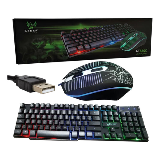 Combo teclado y mouse Gamer Tech GT680C