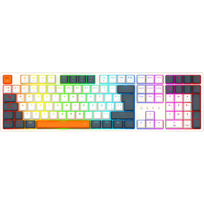 Teclado Mecánico 100% TRUNDLE Blanco/Gris