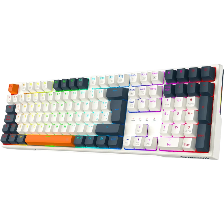 Teclado Mecánico 100% TRUNDLE Blanco/Gris