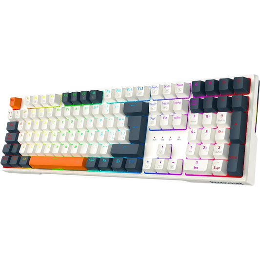 Teclado Mecánico 100% TRUNDLE Blanco/Gris
