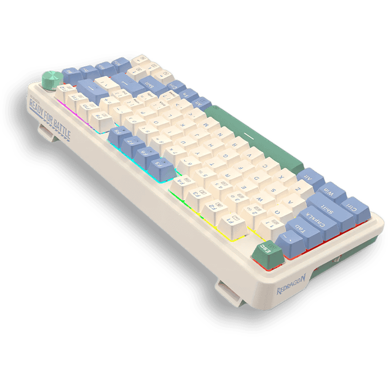 Teclado Mecánico 75% UCAL MAX K673 Blanco/Azul/Lila