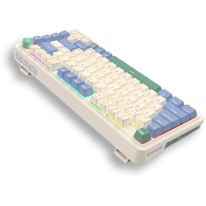 Teclado Mecánico 75% UCAL MAX K673 Blanco/Azul/Lila