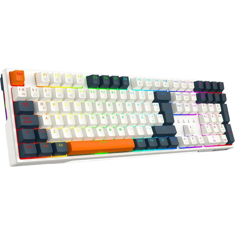 Teclado Mecánico 100% TRUNDLE Blanco/Gris
