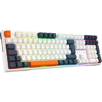 Teclado Mecánico 100% TRUNDLE Blanco/Gris
