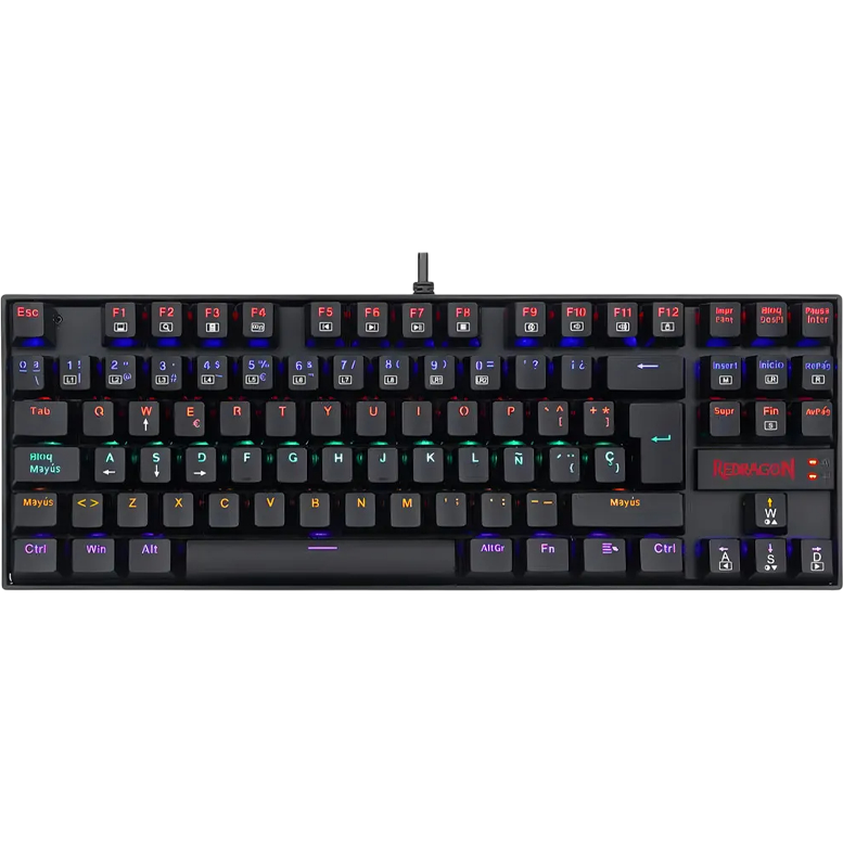 TECLADO MECANICO REDRAGON K552 RGB KUMARA SW RED