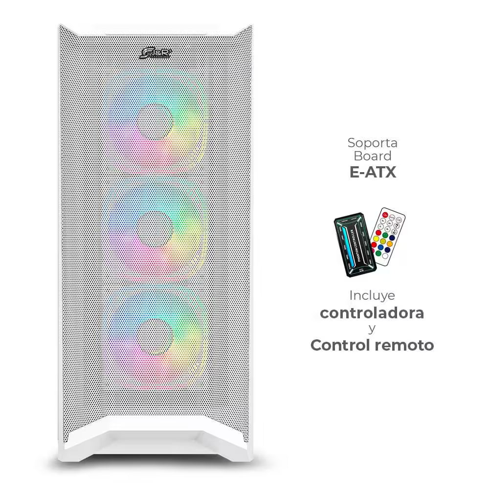 CHASIS JYR ARTIC WHITE E-ATX 6 FAN