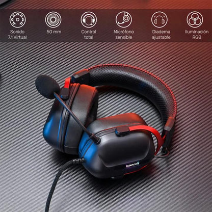 Diademas Redragon Cybill H312 Rgb 7.1