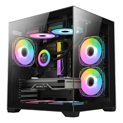 CHASIS ARS ATX PECERA + 5FANS RGB