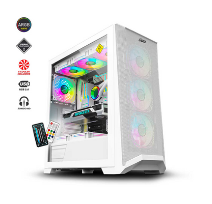 CHASIS JYR ARTIC WHITE E-ATX 6 FAN