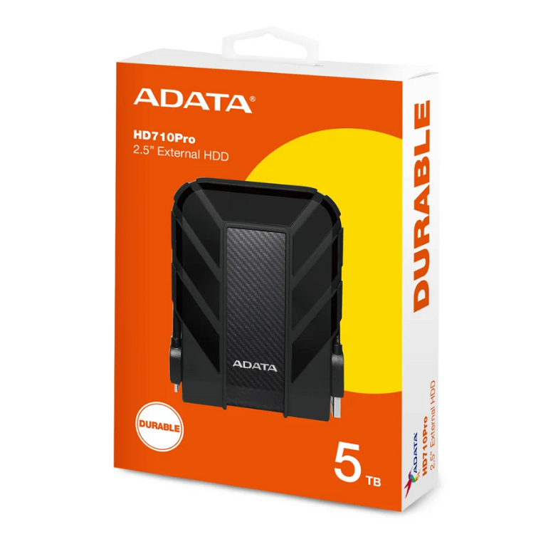 Disco Externo Adata Antigolpes Hd710 5tb Usb 3.2 (Negro)