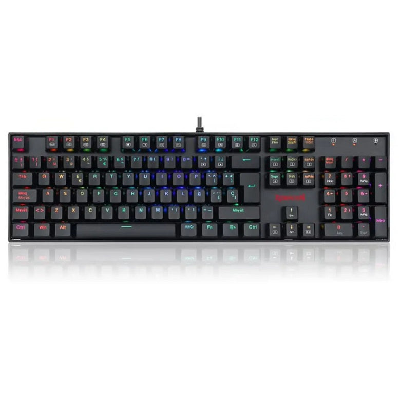Teclado Mecanico Alambrico REDRAGON MITRA K551 Switch Rojo RGB