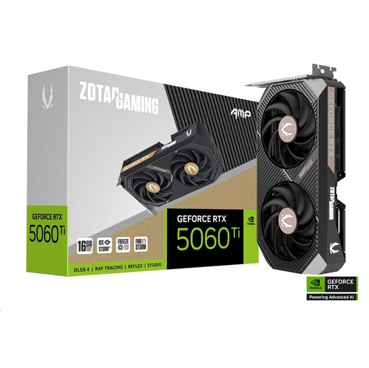 Tarjeta grafica ZOTAC GAMING GeForce RTX 5060 Ti 16GB AMP