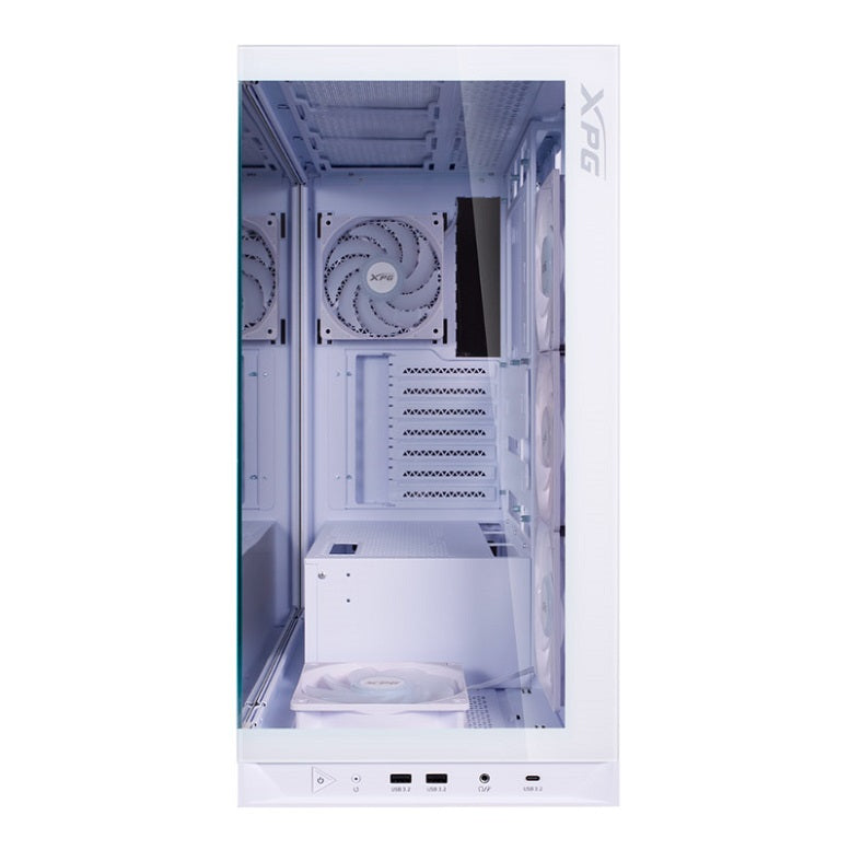 CHASIS XPG INVADERXMT-WHCWW + 5 FAN ARGB + Extensor PCIe 4.0