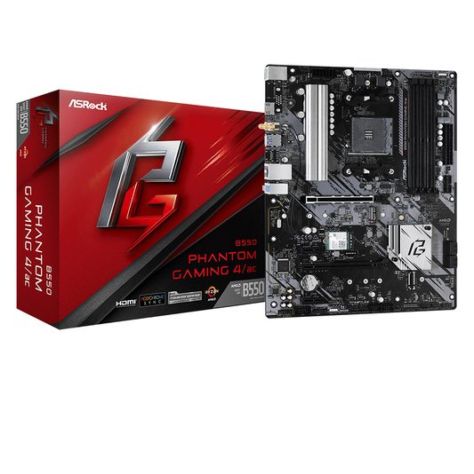 MOTHERBOARD ASRock B550 4/AC WIFI PHANTOM GAMING 4
