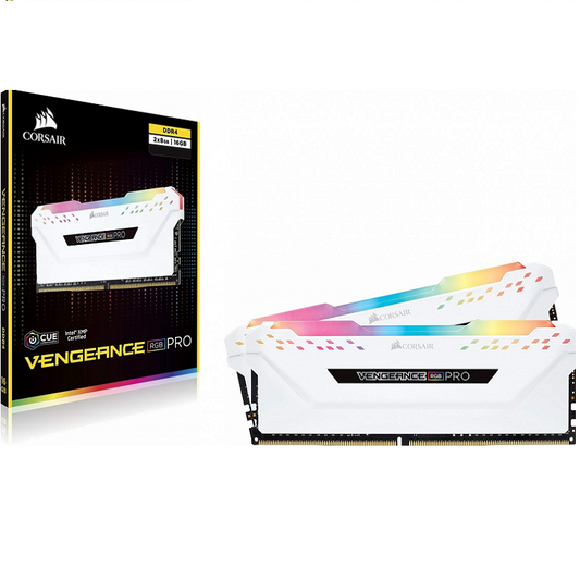 Memoria Ram Desktop CORSAIR VENGEANCE RGB PRO SL DDR4 3200mhz WHITE 2X8GB