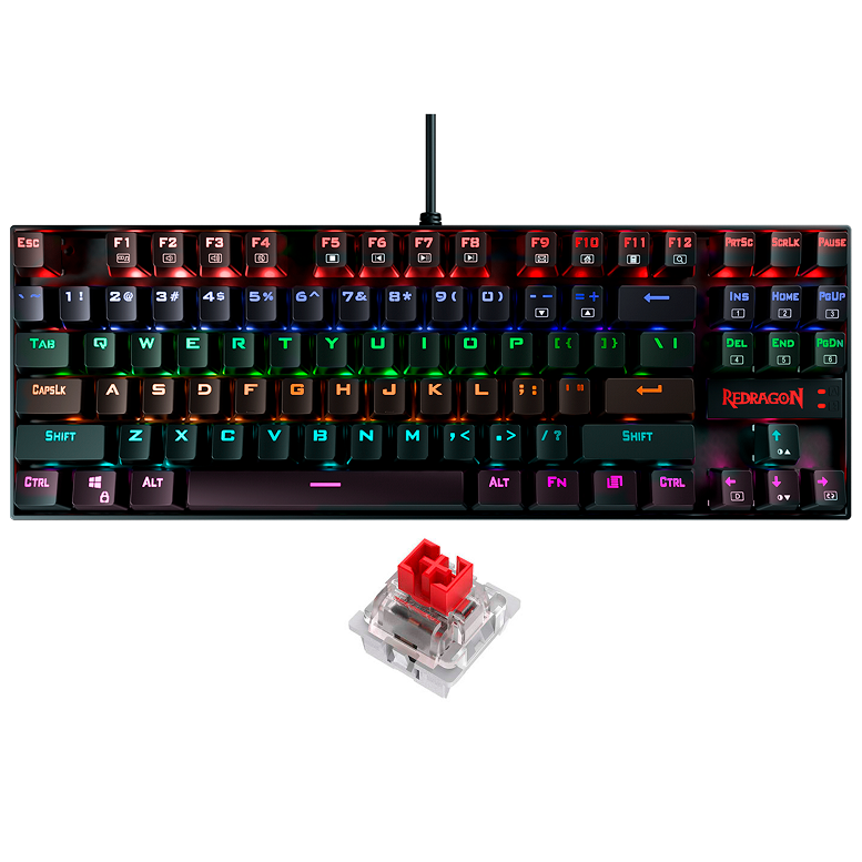 COMBO TECLADO KUMARA K552 BLACK (ROJO) + GRIFFIN M607