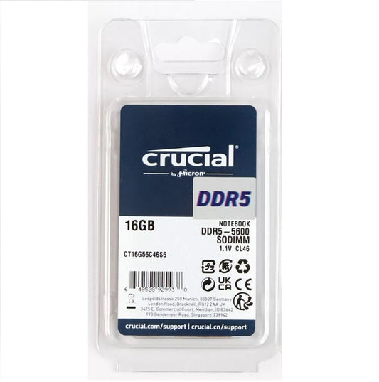 Memoria Ram Laptop DDR5 Crucial 16gb 5600MHz CL 46