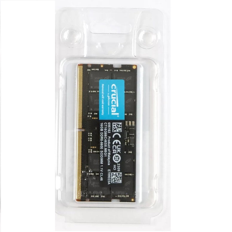 Memoria Ram Laptop DDR5 Crucial 16gb 5600MHz CL 46