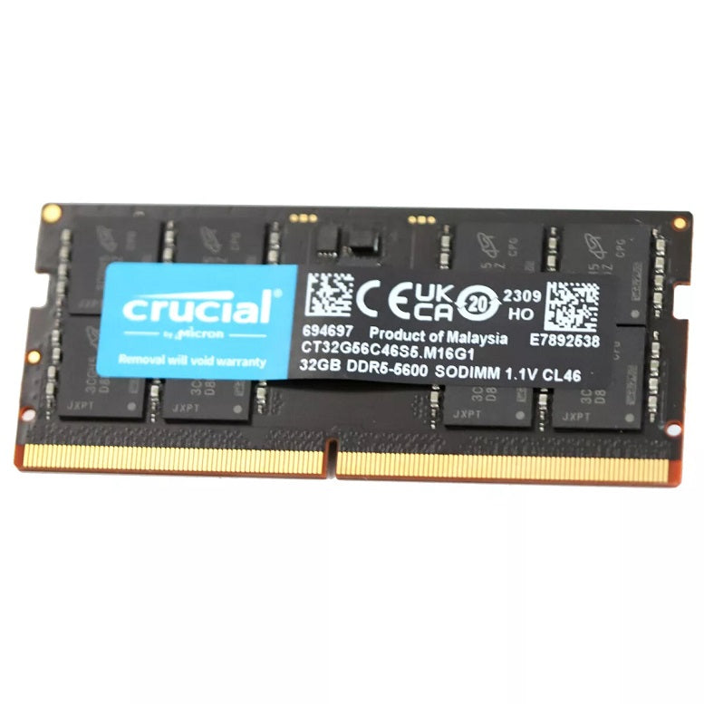 Memoria Ram Laptop DDR5 Crucial 32gb 5600MHz CL 46