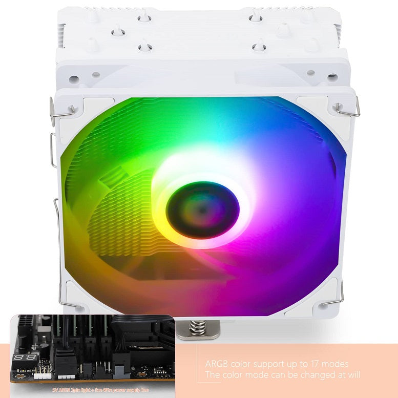 Enfriador de aire ARGB para CPU Thermalright Assassin King 120 SE WHITE 5 tubos