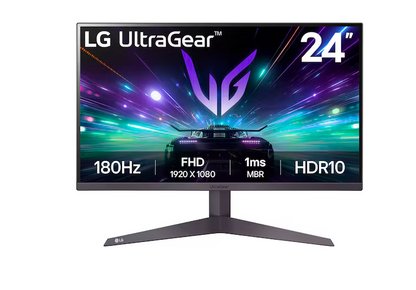Monitor LG 24" 24GS50F-B  FHD 1920X1080 VA HDMI DP 180hz 1ms Freesync