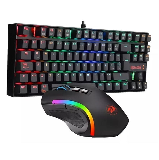 COMBO TECLADO KUMARA K552 BLACK (ROJO) + GRIFFIN M607