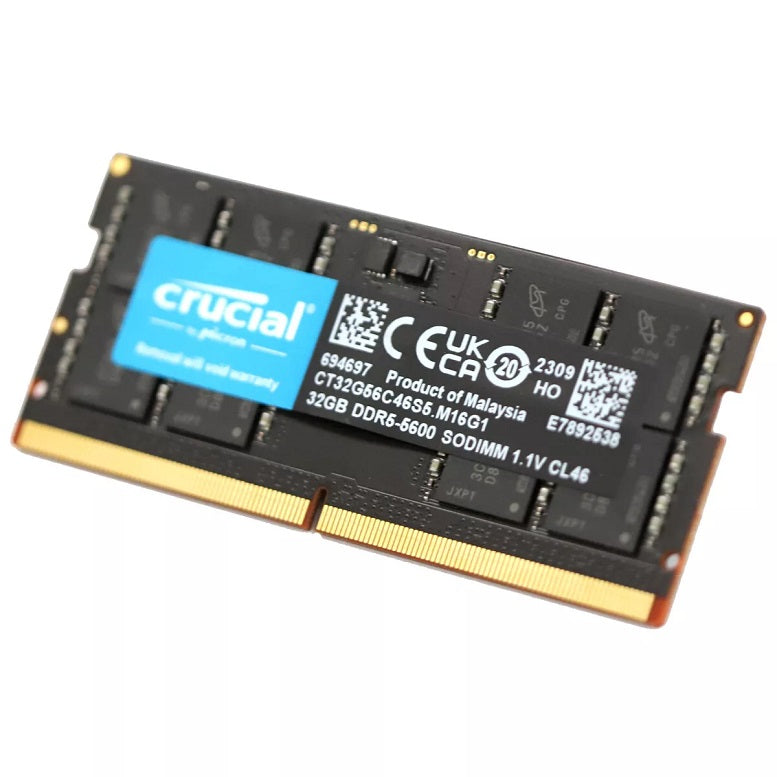 Memoria Ram Laptop DDR5 Crucial 32gb 5600MHz CL 46
