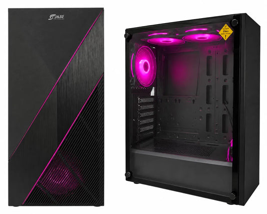 Chasis JYR Diamon ATX + 4FAN y Vidrio templado